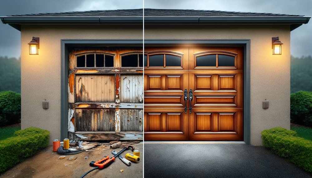 Garage door work in Hampton